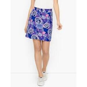 T by Talbots Everyday Stretch Skort Spring blossoms purple XL
